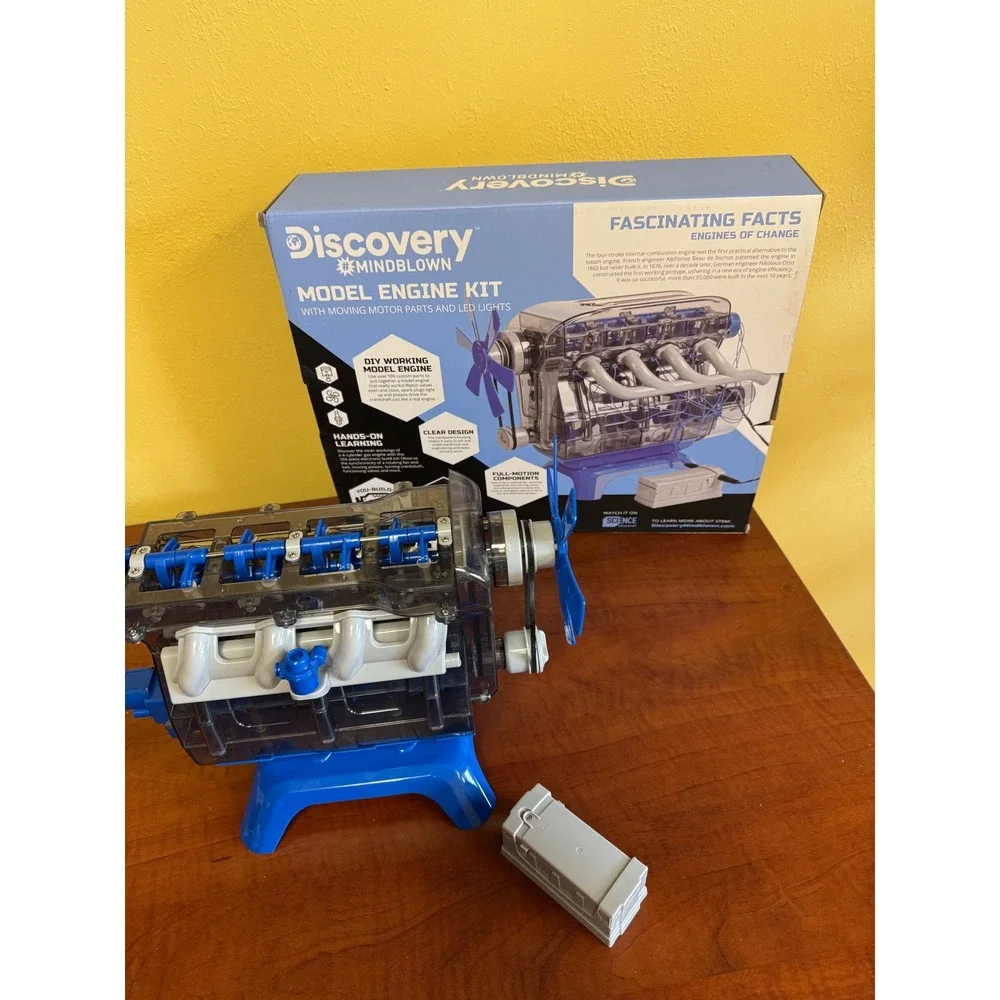 Discovery Mindblown DIY Model Engine Kit 104 Piece STEM Toy‎ Working 4-Cylinder